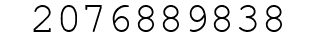 Number 2076889838.