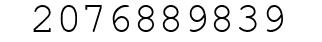 Number 2076889839.