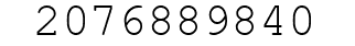 Number 2076889840.