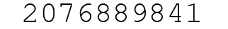 Number 2076889841.