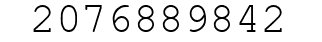 Number 2076889842.