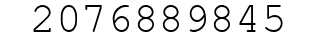 Number 2076889845.