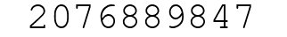 Number 2076889847.