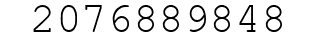 Number 2076889848.