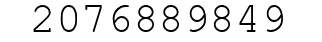 Number 2076889849.