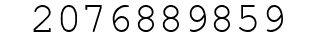 Number 2076889859.