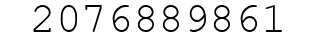 Number 2076889861.
