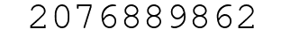 Number 2076889862.