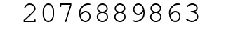 Number 2076889863.