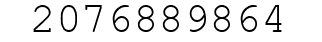Number 2076889864.