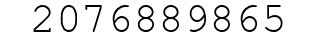 Number 2076889865.