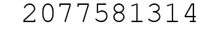 Number 2077581314.