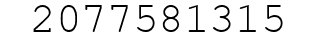 Number 2077581315.