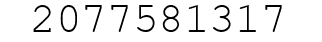 Number 2077581317.