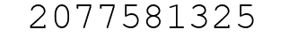 Number 2077581325.