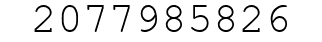 Number 2077985826.