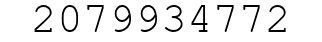 Number 2079934772.