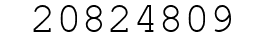 Number 20824809.