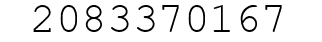 Number 2083370167.