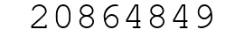 Number 20864849.