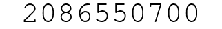 Number 2086550700.