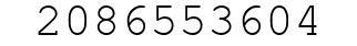 Number 2086553604.