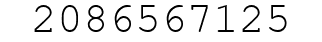 Number 2086567125.