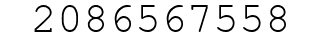 Number 2086567558.
