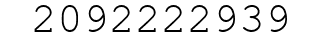 Number 2092222939.