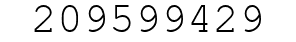 Number 209599429.