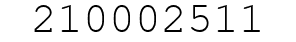 Number 210002511.