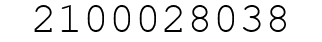 Number 2100028038.