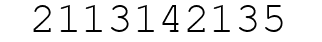 Number 2113142135.