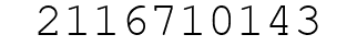 Number 2116710143.
