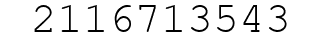 Number 2116713543.