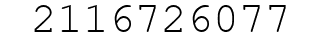 Number 2116726077.