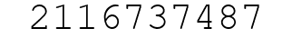 Number 2116737487.