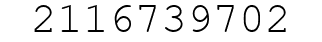 Number 2116739702.