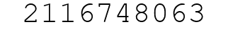 Number 2116748063.