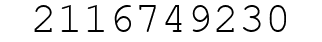 Number 2116749230.