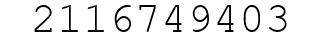 Number 2116749403.