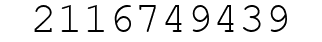 Number 2116749439.