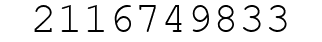 Number 2116749833.