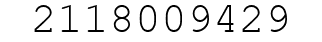 Number 2118009429.