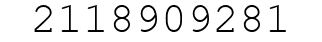Number 2118909281.