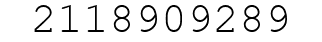 Number 2118909289.