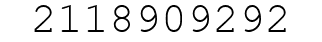 Number 2118909292.