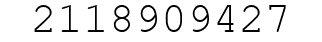 Number 2118909427.