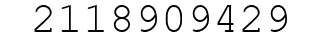 Number 2118909429.