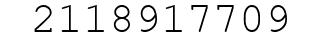 Number 2118917709.